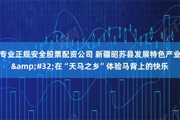 专业正规安全股票配资公司 新疆昭苏县发展特色产业 在“天马之乡”体验马背上的快乐